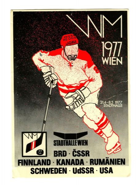 1977 World Hockey Championships Team Canada Team-Signed Postcard with Esposito Bros - JSA LOA