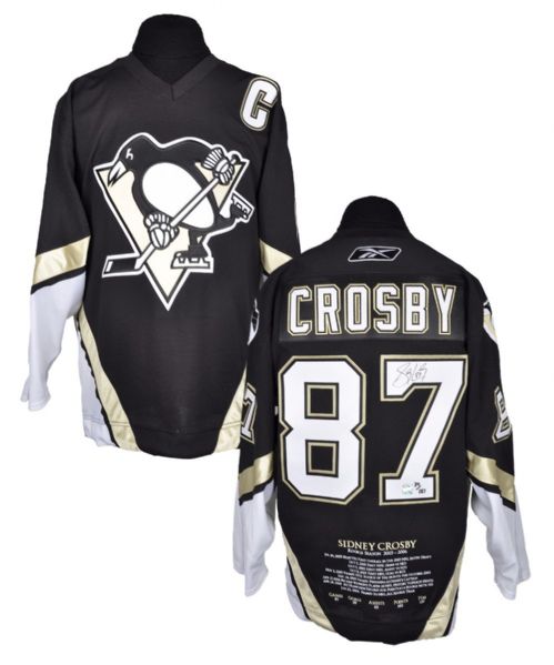 Sidney Crosby Signed Pittsburgh Penguins Limited-Edition Rookie Jersey #34/187 with COA