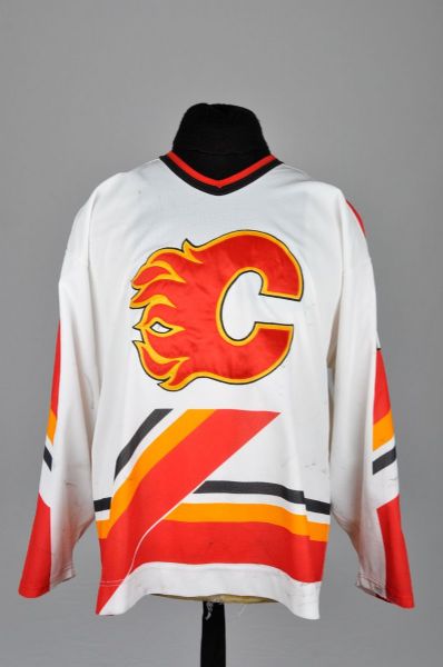 Hnat Domenichellis 1997-98 Calgary Flames Game-Worn Jersey - Photo-Matched!