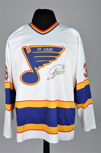Philippe Bozons 1993-94 St. Louis Blues Signed Game-Worn Jersey