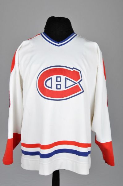 Patrice Brisebois 1993-94 Montreal Canadiens Game-Worn Jersey - Team Repairs