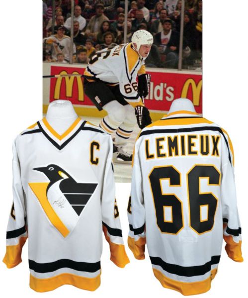 Mario Lemieuxs 1996-97 Pittsburgh Penguins Signed Game-Worn Jersey