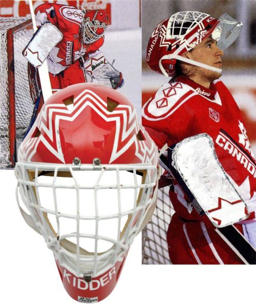 Trevor Kidds 1992 World Junior Championships Team Canada Game-Worn Goalie Mask - Photo-Matched!