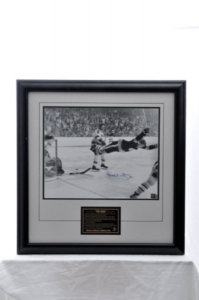 Bobby Orr Signed "The Goal" Framed Photo Display with GNR COA