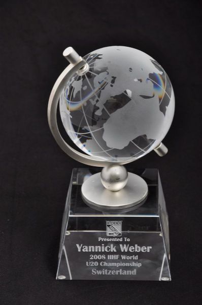 Yannick Webers 2008 IIHF U-20 Switzerland World Championship Award