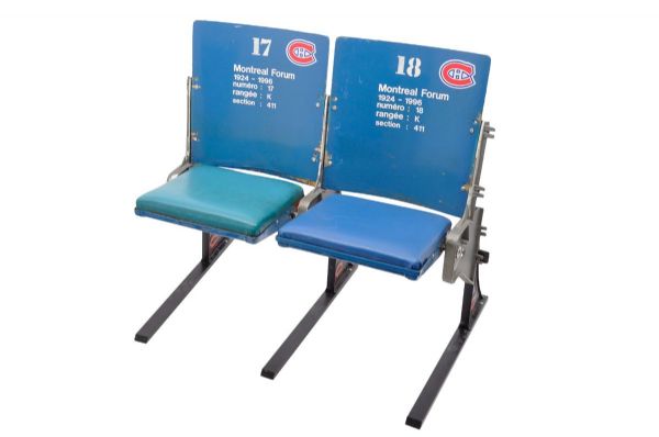 Montreal Forum Blue Double Seat with Team LOA