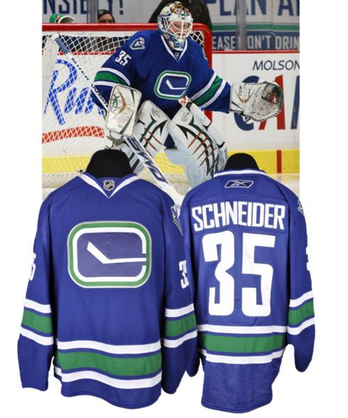 Cory Schneiders 2009-10 Vancouver Canucks Game-Worn Jersey