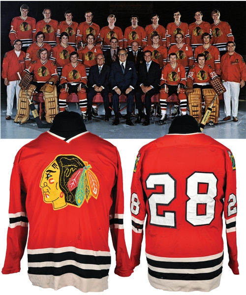 Chicago Black Hawks 1972-73 Game-Worn Jersey Attributed to Jerry Korab with LOA