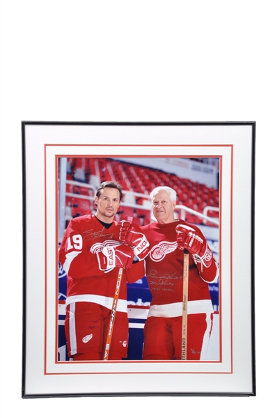 Gordie Howe and Steve Yzerman Detroit Red Wings Signed Limited-Edition Artist Proof Framed Photo #6/20 (22" x 26")