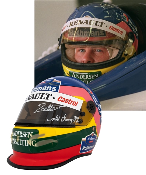 Jacques Villeneuve’s 1997 Rothmans Williams Renault F1 Team Bell Race-Worn Helmet with His Signed LOA – From Championship Season!