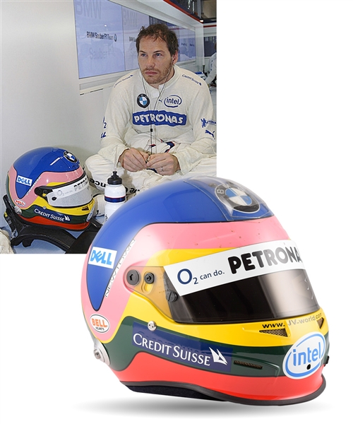 Jacques Villeneuve’s 2006 BMW Sauber F1 Team Bell Race-Worn Helmet with His Signed LOA