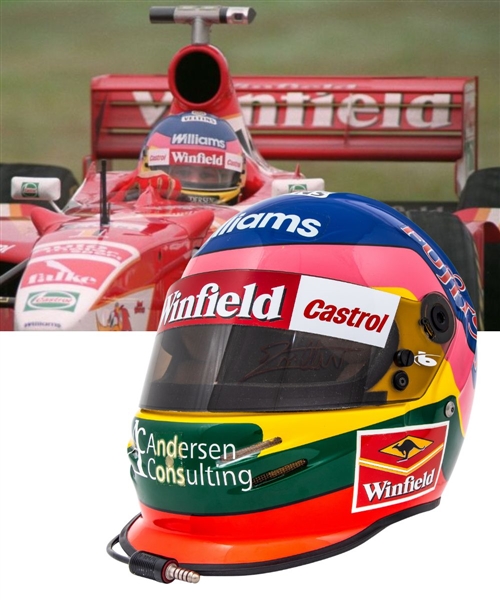 Jacques Villeneuve’s 1998 Winfield Williams F1 Team Bell Race-Worn Helmet with His Signed LOA