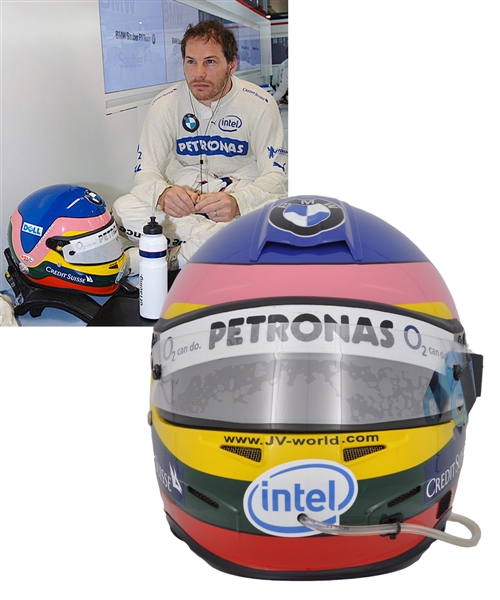 Jacques Villeneuve’s 2006 BMW Sauber F1 Team Bell Race-Worn Helmet 