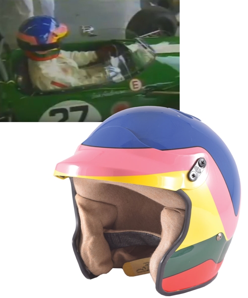 Jacques Villeneuves 1999 Film-Worn Helmet from Villeneuve and James Garner "1966 Grand Prix" Movie Tribute with His Signed LOA