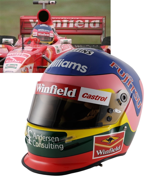 Jacques Villeneuve’s 1998 Winfield Williams F1 Team Bell Race-Worn Helmet with His Signed LOA