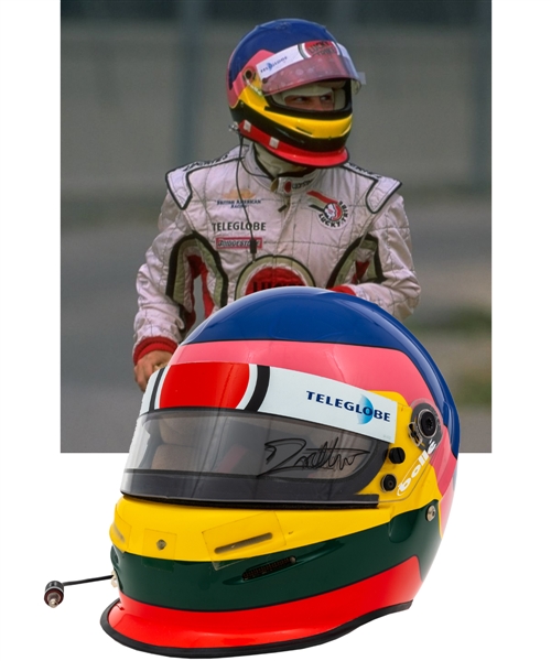 Jacques Villeneuve’s 1999 British American Racing (BAR) F1 Team Bell Race-Worn Helmet with His Signed LOA