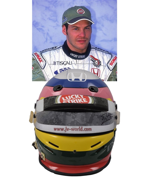 Jacques Villeneuve’s 2001 Lucky Strike BAR Honda F1 Team Race-Worn Helmet - Malaysian Grand Prix