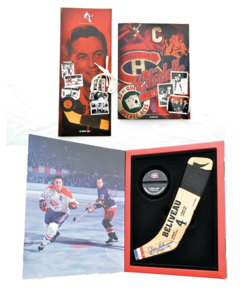 Jean Beliveau 2007 Tribute Night Autographed Memorabilia Collection and Beliveau / Bower Dual-Signed Framed Photo