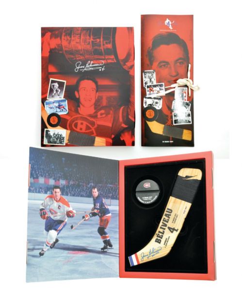 Jean Beliveau Signed Montreal Canadiens "Tall Boys" Framed Montage and 2007 Tribute Night Autographed Memorabilia Collection