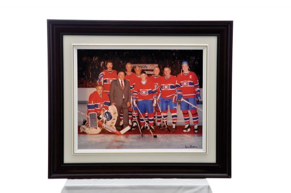 Montreal Canadiens Transfer on Canvas Framed Photo Collection of 4 by Denis Brodeur