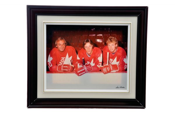 Wayne Gretzky Transfer on Canvas Framed Photo Collection of 2 by Denis Brodeur