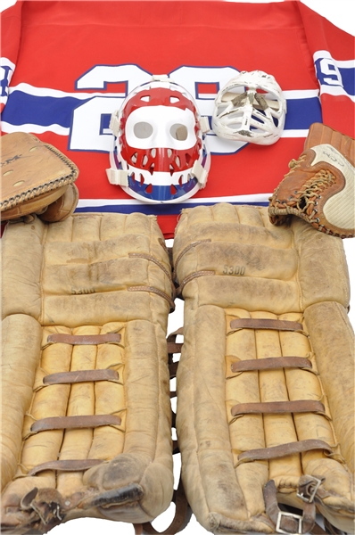 Ken Dryden Montreal Canadiens Replica Goalie Masks (2), CCM Heritage Jersey Plus Vintage Goalie Equipment Collection