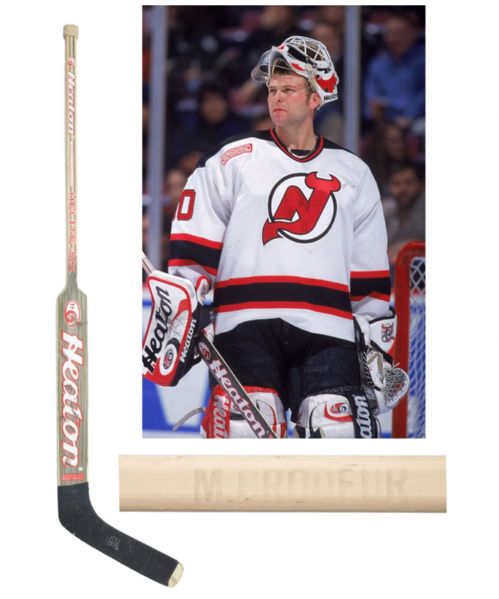 Martin Brodeurs 1999-2000 New Jersey Devils Signed Heaton Game-Used Stick