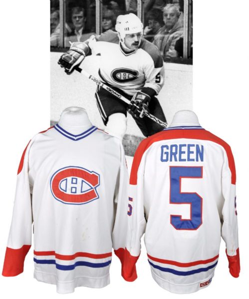 Rick Greens 1984-85 Montreal Canadiens Game-Worn Jersey - 15+ Team Repairs!