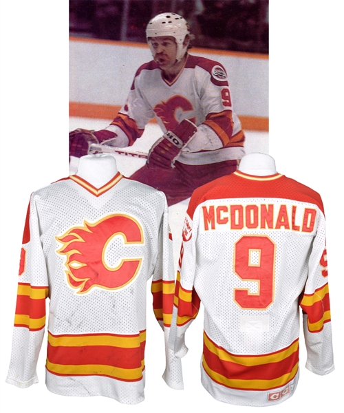 Lanny McDonalds 1983-84 Calgary Flames Game-Worn Jersey - Photo-Matched !