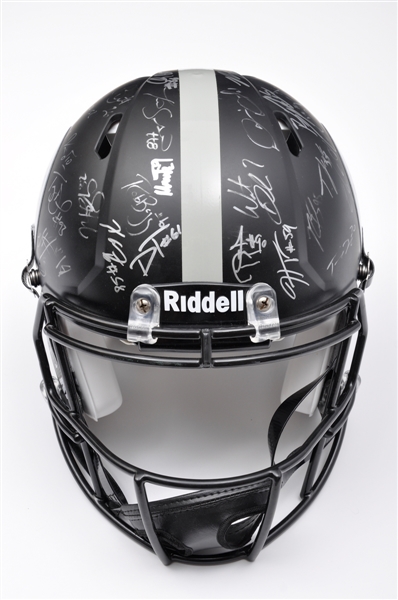 Saskatchewan Roughriders Team-Signed Commemorative 2013 Grey Cup Riddell Helmet by 40