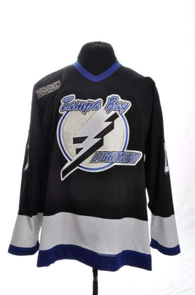 Corey Sarichs 1999-2000 Tampa Bay Lightning Signed Game-Worn Jersey with Team LOA - 2000 Patch!