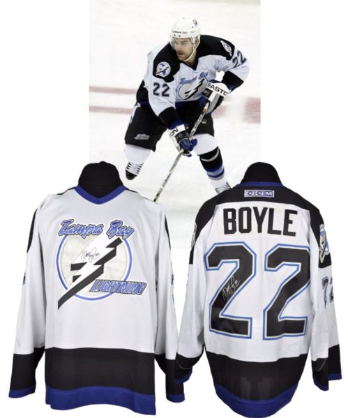 Dan Boyles 2002-03 Tampa Bay Lightning Signed Game-Worn Jersey with LOA