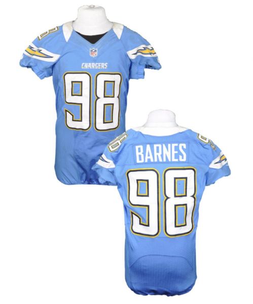 Antwan Barnes 2012 San Diego Chargers Game-Worn "Powder Blue Throwback" Jersey with LOA