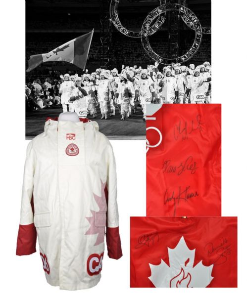 Team Canada 2006 Torino Winter Olympics Opening Ceremony Jacket Signed by 5 Gold Medalists
