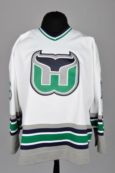 Glen Featherstones 1994-95 Hartford Whalers Game-Worn Jersey