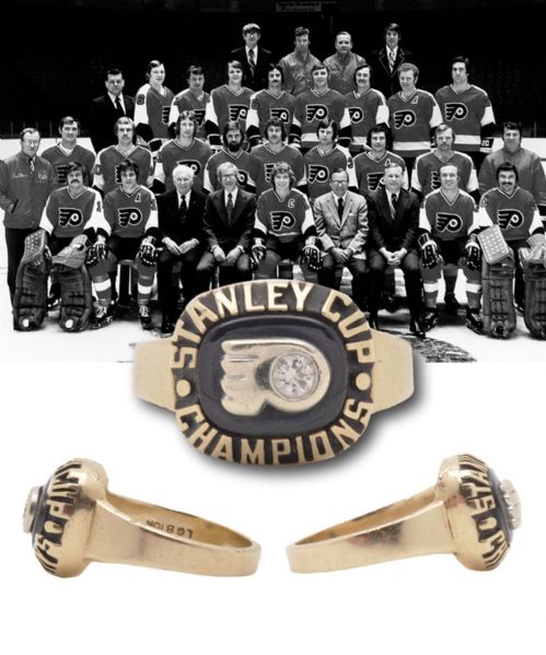 Philadelphia Flyers 1973-74 Stanley Cup Championships 10K Gold and Diamond Ring