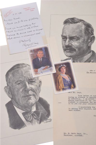 Lord Byng of Vimy and Lester B. Pearson Signed Letters