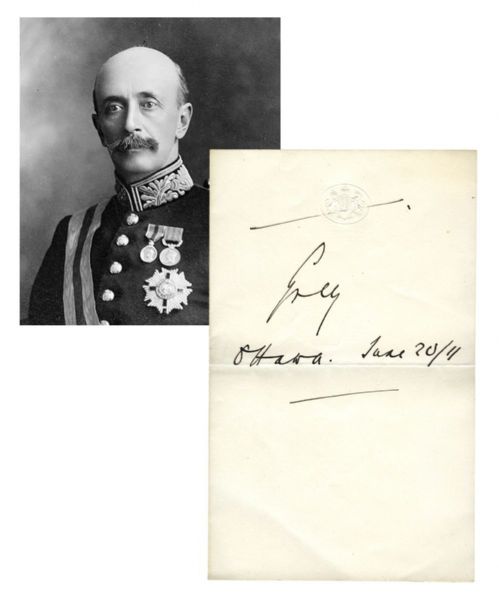 Deceased HOFer Albert Grey 1911 Autograph, Donator of the Grey Cup