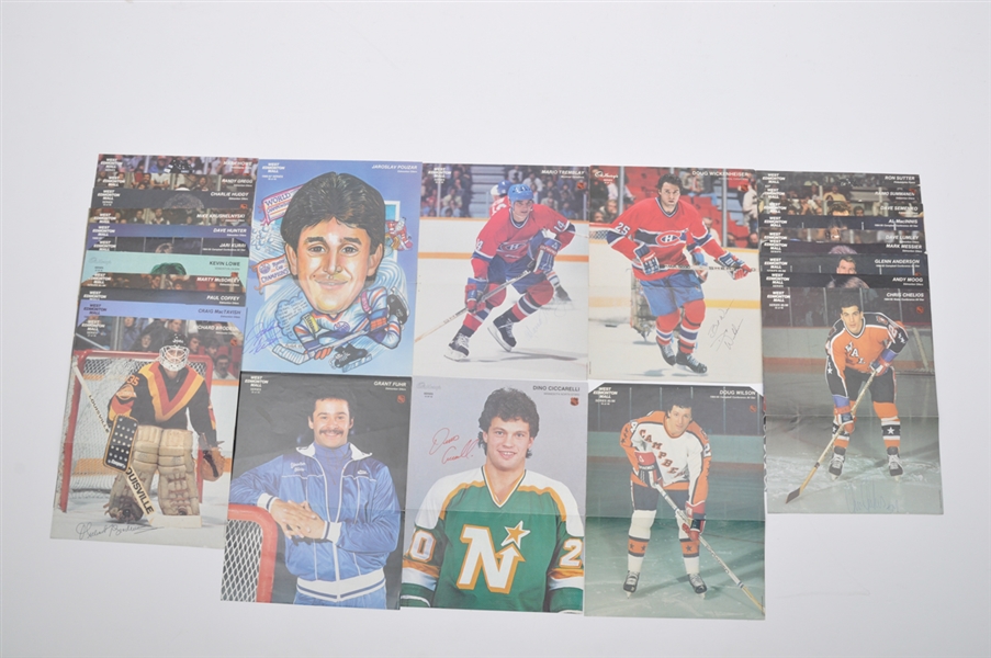 West Edmonton Hall Mid-1980s Signed Hockey Poster Collection of 26 Featuring 9 HOFers