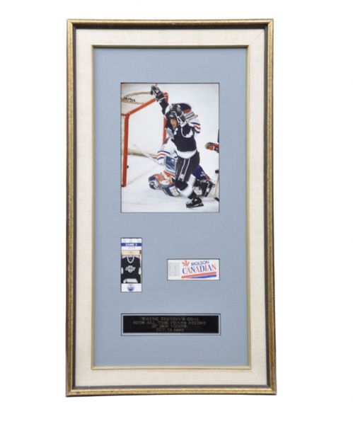 Wayne Gretzky "1851 Points" Collection Featuring Framed Display with <br>Signed Game Ticket (16" x 28")