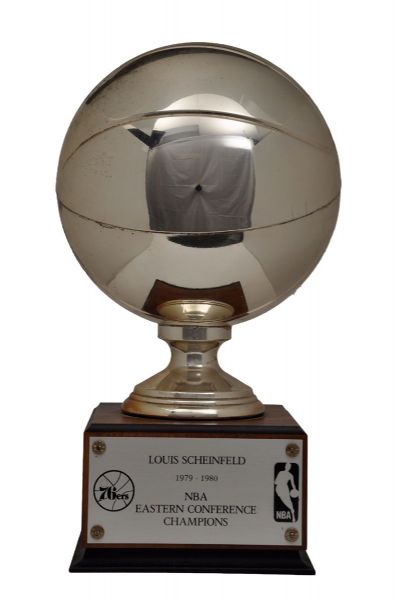 Philadelphia 76ers 1979-80 NBA Eastern Conference Champions Trophy with LOA