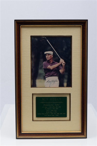 Deceased HOFer Ben Hogan Signed Photo Framed Display with JSA COA (14" x 23")