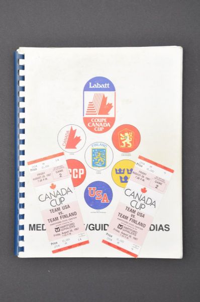 1987 Canada Cup Media Guide Signed by 42 with Many HOFers and Stars