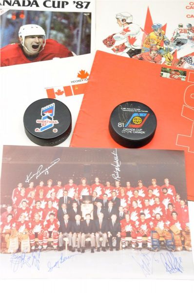 Canada-Russia Series and Canada Cup Program Collection of 7 (1972-91) Plus Memorabilia