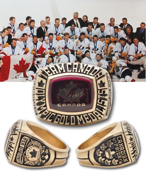 Team Canada 2002 Olympic Hockey Gold Medal Limited-Edition 10K Gold Ring