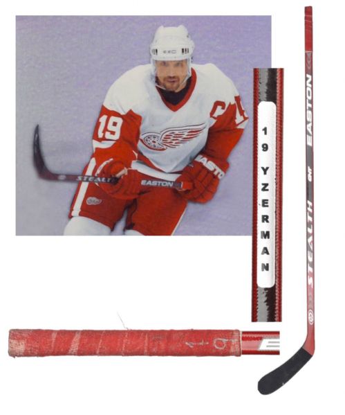 Steve Yzermans Mid-2000s Detroit Red Wings Easton Stealth Game-Used Stick