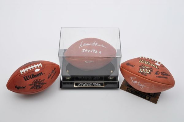 Don Schula, Brett Favre and Mike Ditka Signed Footballs with JSA COAs