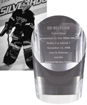 Ed Belfours 1998-99 Dallas Stars "500th NHL Game" National Hockey League Award made by Tiffany & Co (9")