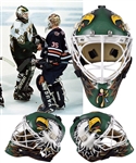 Ed Belfours 1999-2000 Dallas Stars Game-Worn Warwick Goalie Mask - Worn In Stanley Cup Playoffs and Finals! - Photo-Matched!