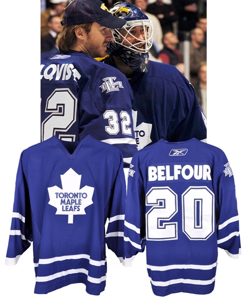Ed Belfours 2005-06 Toronto Maple Leafs "448th Win" Game-Worn Jersey - Photo-Matched!